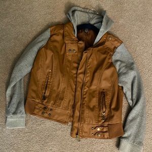 Faux Leather Brown Jacket!